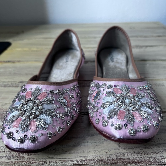 Fuchsia Handcrafted Elegant Pink Embellished Women's Flats Confty Size:7 - Picture 1 of 12